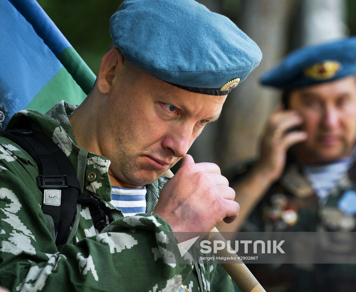 Celebrating Airborne Force Day in Russian cities