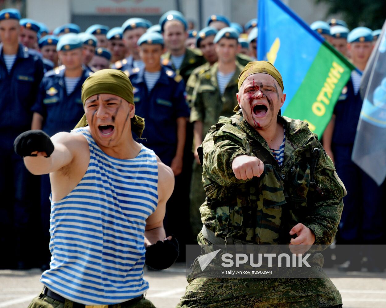 Celebrating Airborne Force Day in Russian cities