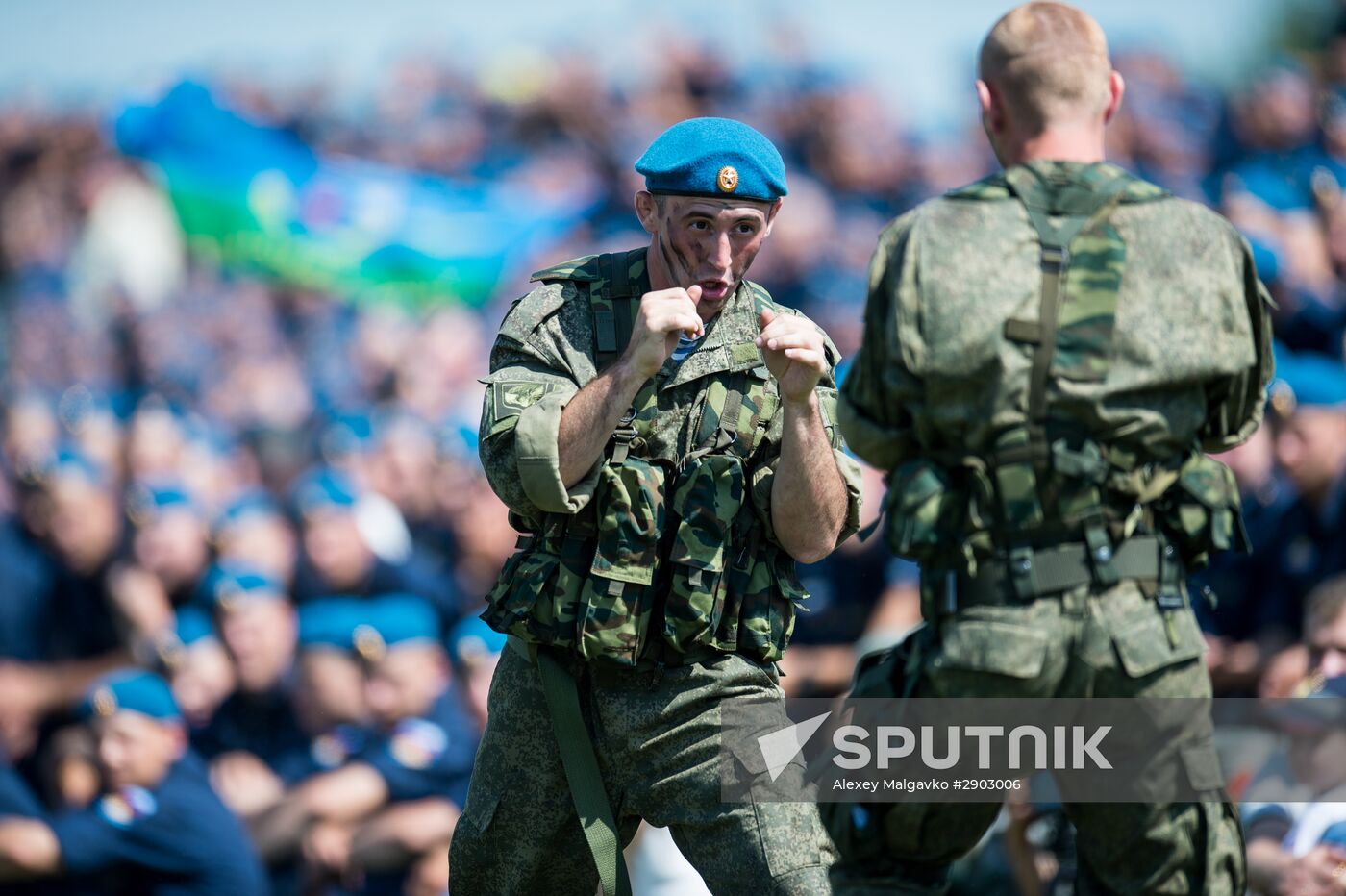 Celebrating Airborne Force Day in Russian cities