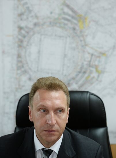 Russia's First Deputy Prime Minister Igor Shuvalov inspects 2018 FIFA World Cup facilities in Yekaterinburg