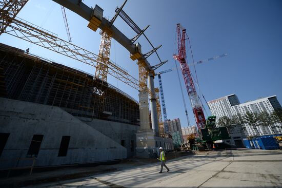 Russia's First Deputy Prime Minister Igor Shuvalov inspects 2018 FIFA World Cup facilities in Yekaterinburg