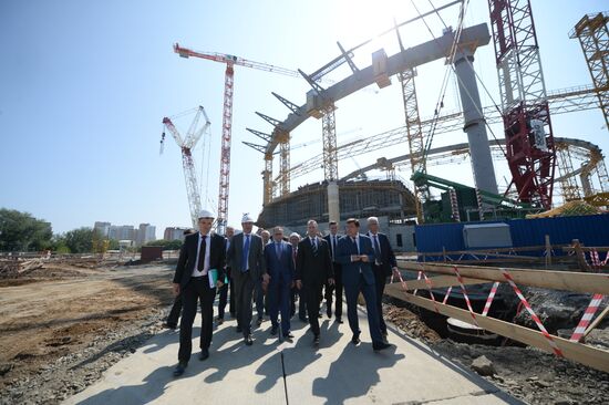 Russia's First Deputy Prime Minister Igor Shuvalov inspects 2018 FIFA World Cup facilities in Yekaterinburg