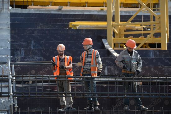 Russia's First Deputy Prime Minister Igor Shuvalov inspects 2018 FIFA World Cup facilities in Yekaterinburg