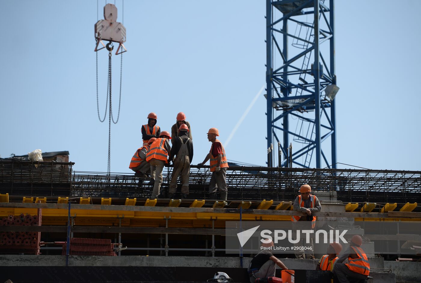 Russia's First Deputy Prime Minister Igor Shuvalov inspects 2018 FIFA World Cup facilities in Yekaterinburg