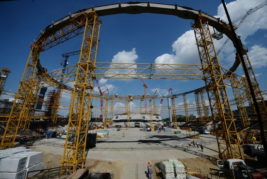 Russia's First Deputy Prime Minister Igor Shuvalov inspects 2018 FIFA World Cup facilities in Yekaterinburg