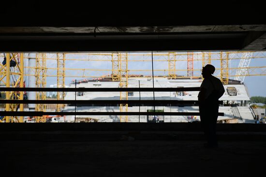 Russia's First Deputy Prime Minister Igor Shuvalov inspects 2018 FIFA World Cup facilities in Yekaterinburg