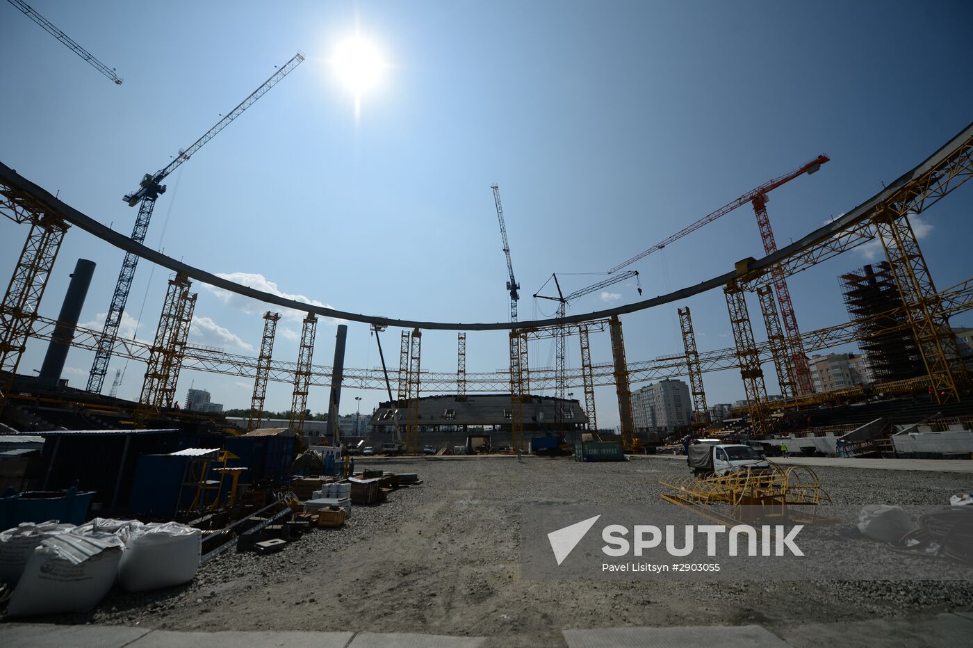 Russia's First Deputy Prime Minister Igor Shuvalov inspects 2018 FIFA World Cup facilities in Yekaterinburg