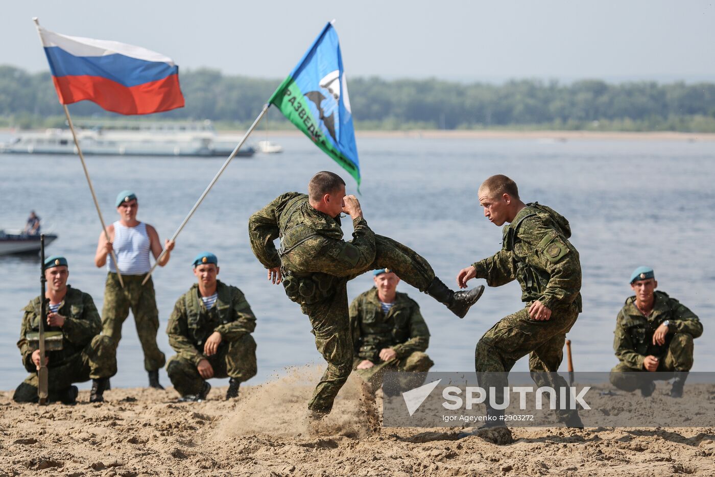 Celebrating Airborne Force Day in Russian cities