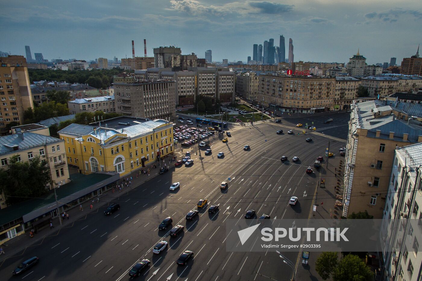 Road traffic in Moscow