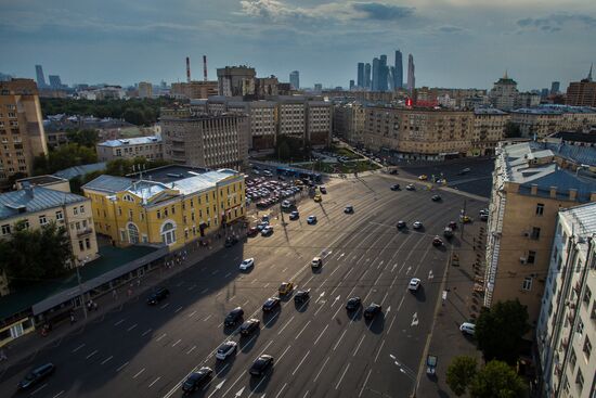 Road traffic in Moscow