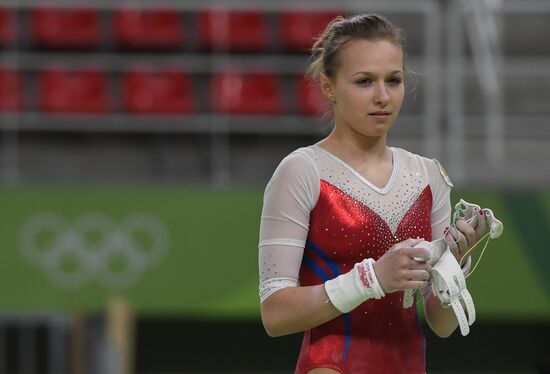 Russia artistic gymnastics team holds training in Rio
