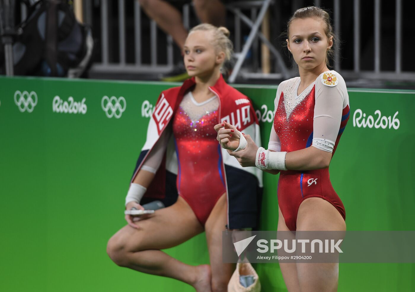 Russia artistic gymnastics team holds training in Rio