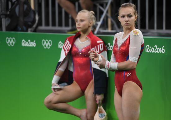 Russia artistic gymnastics team holds training in Rio