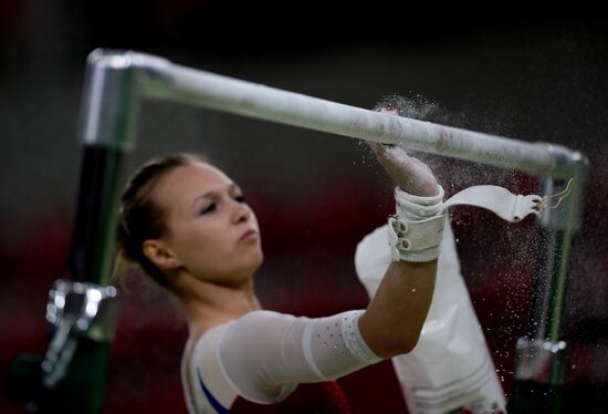 Russia artistic gymnastics team holds training in Rio