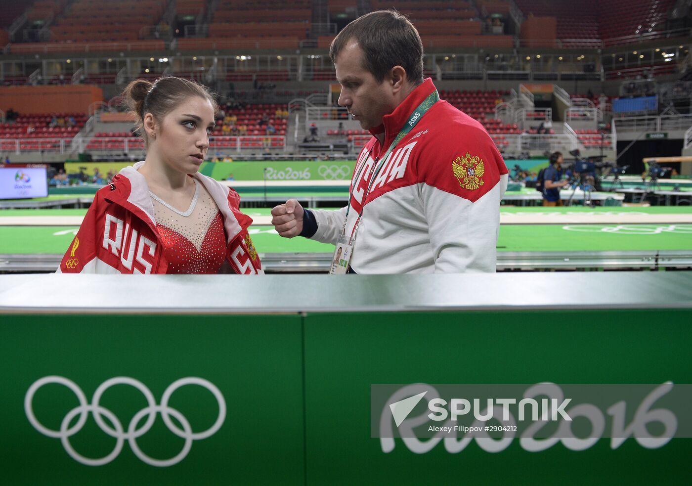 Russia artistic gymnastics team holds training in Rio