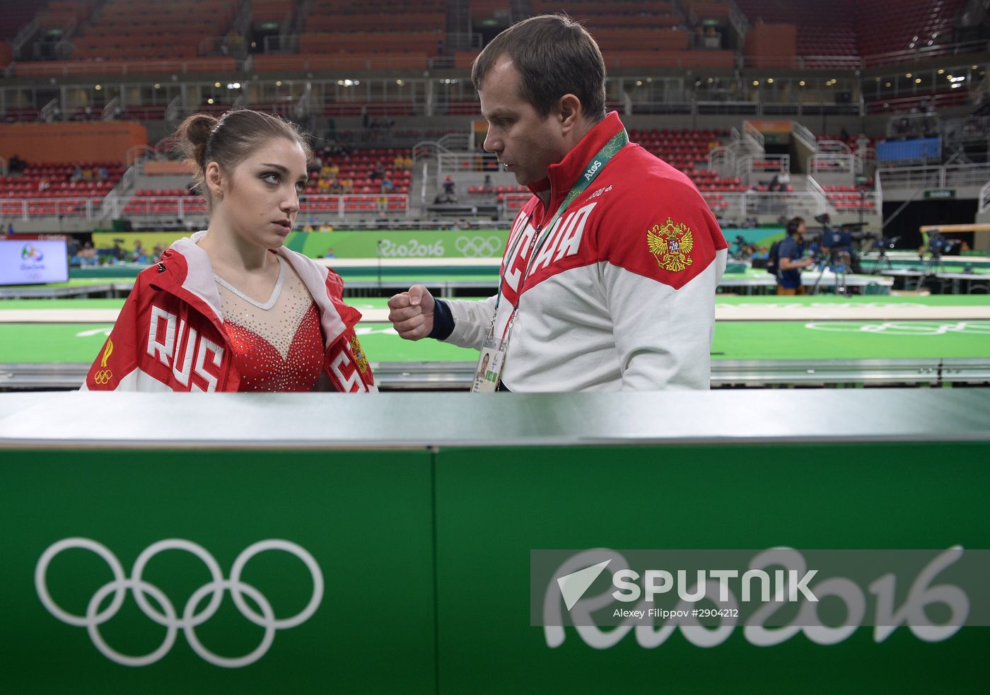 Russia artistic gymnastics team holds training in Rio