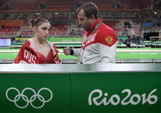 Russia artistic gymnastics team holds training in Rio