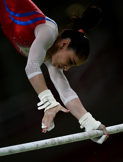 Russia artistic gymnastics team holds training in Rio