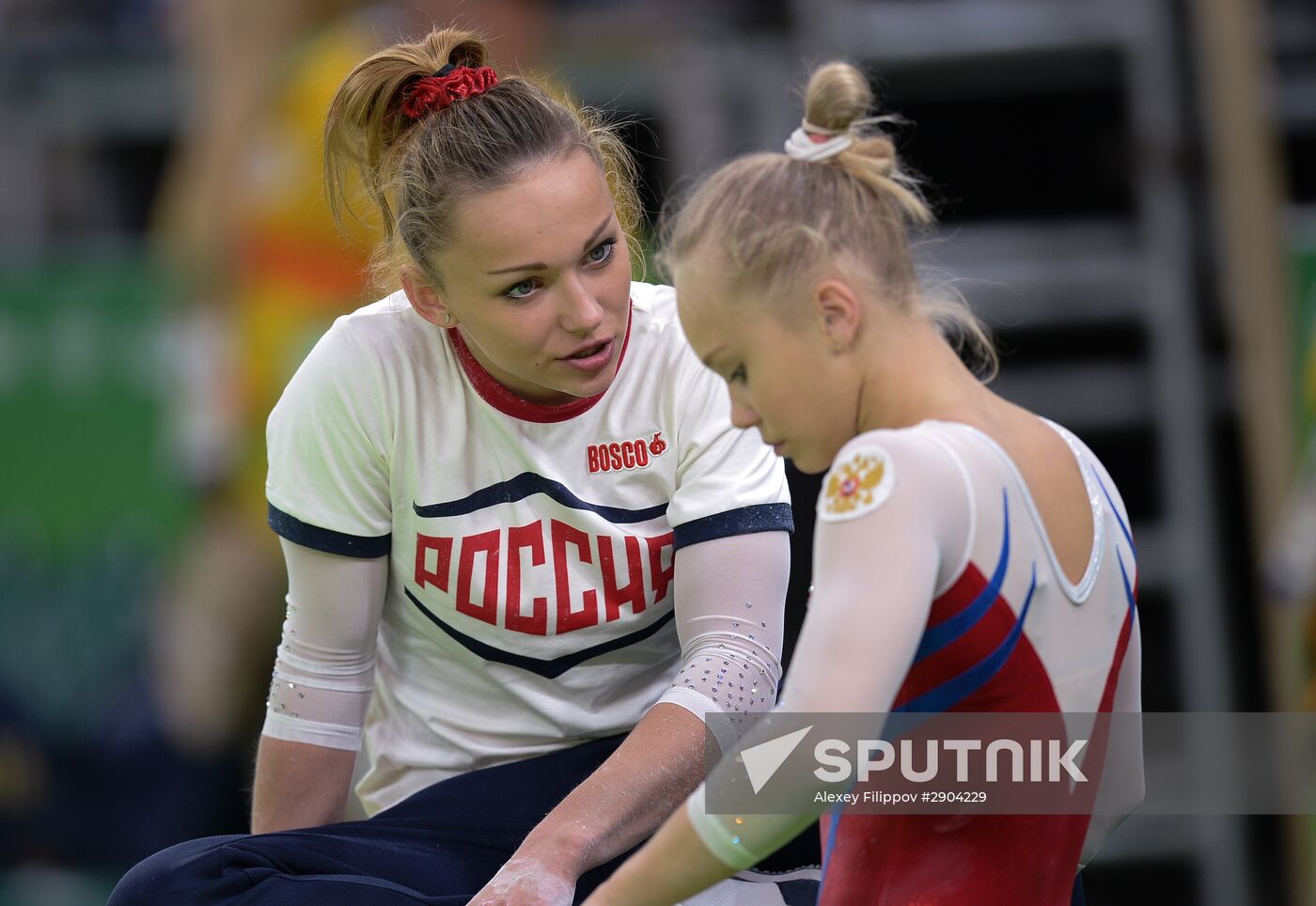 Russia artistic gymnastics team holds training in Rio