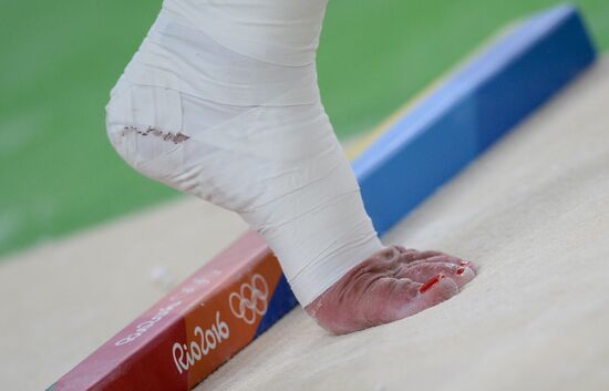 Russia artistic gymnastics team holds training in Rio