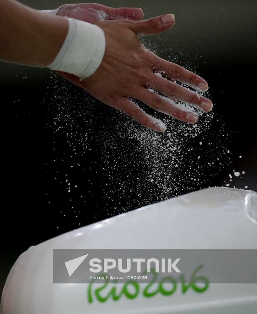 Russia artistic gymnastics team holds training in Rio