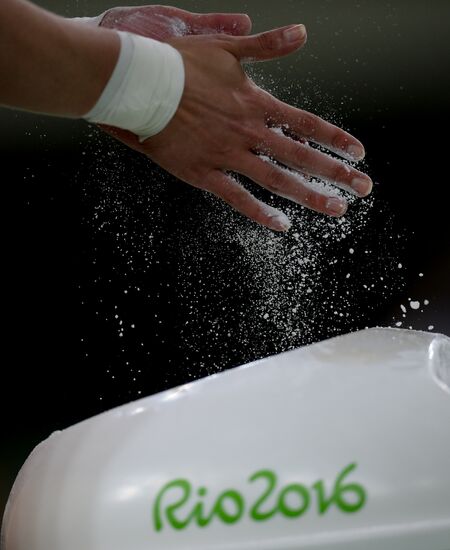 Russia artistic gymnastics team holds training in Rio