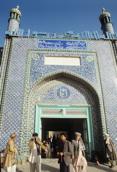 The Blue Mosque in the city of Mazar-i-Sharif (Afghanistan)