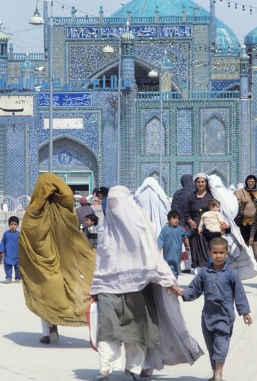 The Blue Mosque in the city of Mazar-i-Sharif (Afghanistan)