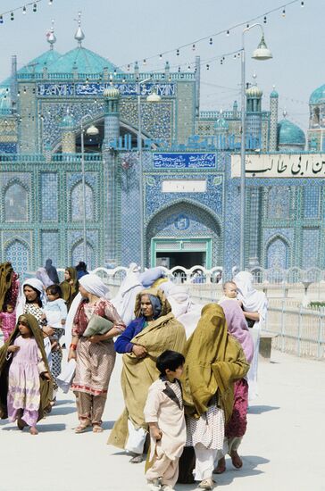 The Blue Mosque in the city of Mazar-i-Sharif (Afghanistan)