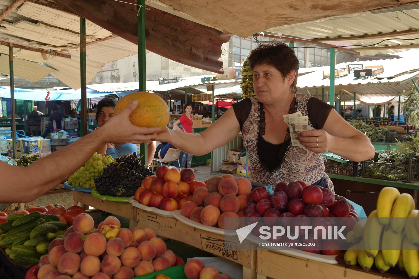 Market trade in Gagra