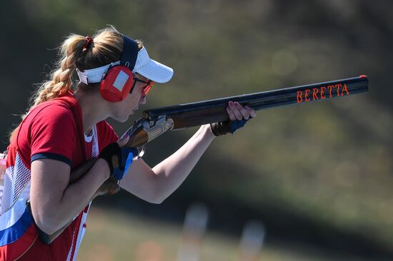 2016 Summer Olympics. Shooting sport. Women's trap and air pistol