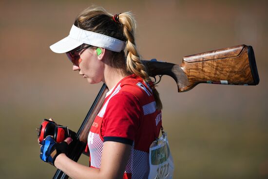 2016 Summer Olympics. Shooting sport. Women's trap and air pistol