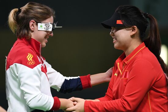 2016 Summer Olympics. Shooting sport. Women's trap and air pistol