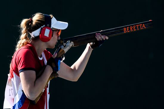 2016 Summer Olympics. Shooting sport. Women's trap and air pistol
