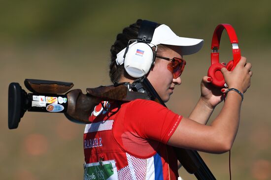 2016 Summer Olympics. Shooting sport. Women's trap and air pistol