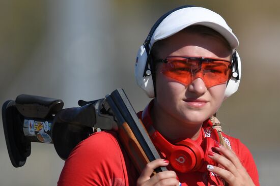 2016 Summer Olympics. Shooting sport. Women's trap and air pistol