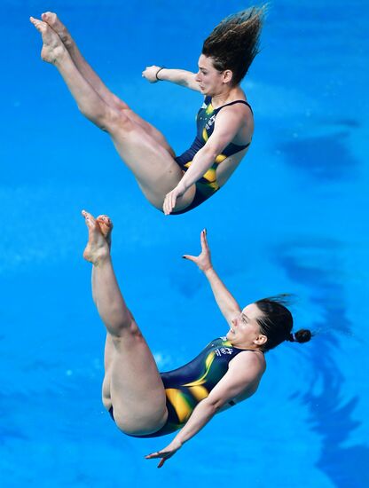 2016 Summer Olympics. Synchronized diving. Women. 3m springboard