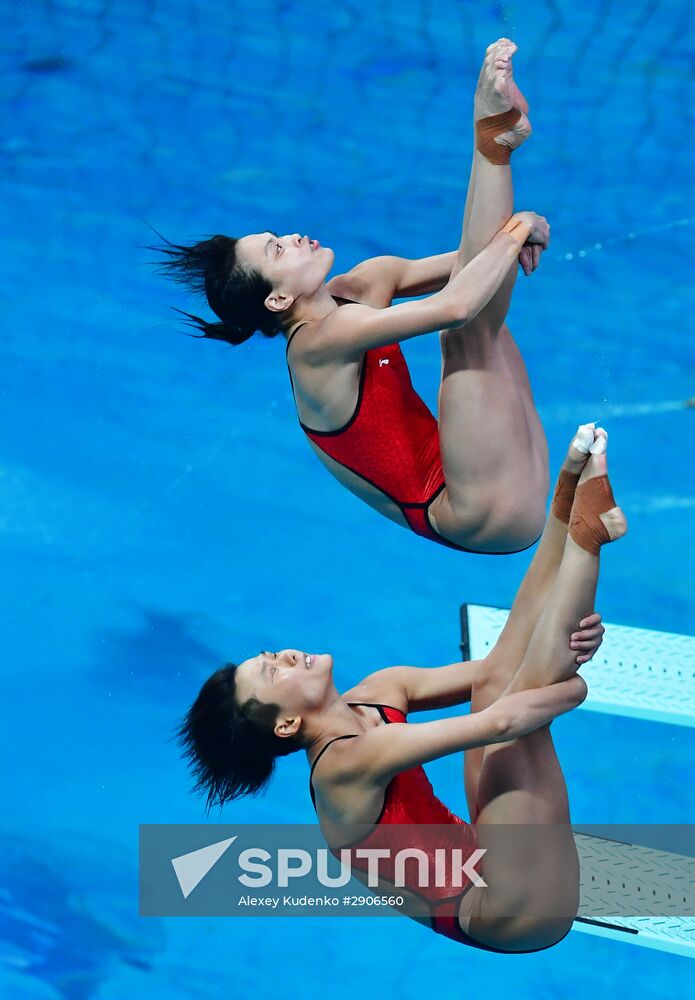 2016 Summer Olympics. Synchronized diving. Women. 3m springboard