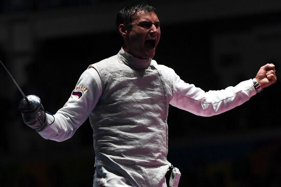2016 Summer Olympics. Fencing. Men. Foil