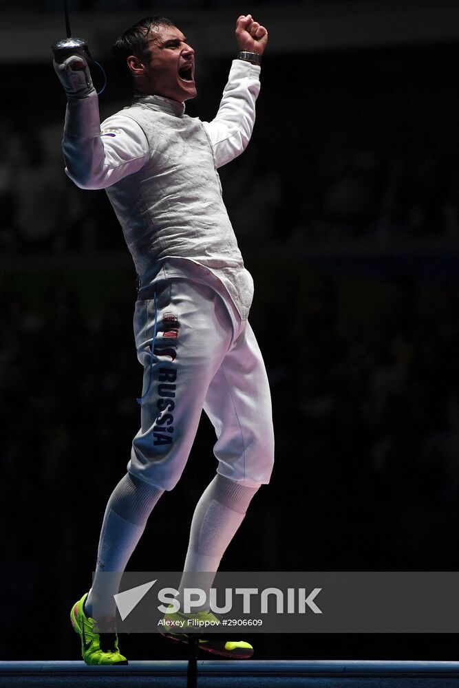 2016 Summer Olympics. Fencing. Men. Foil