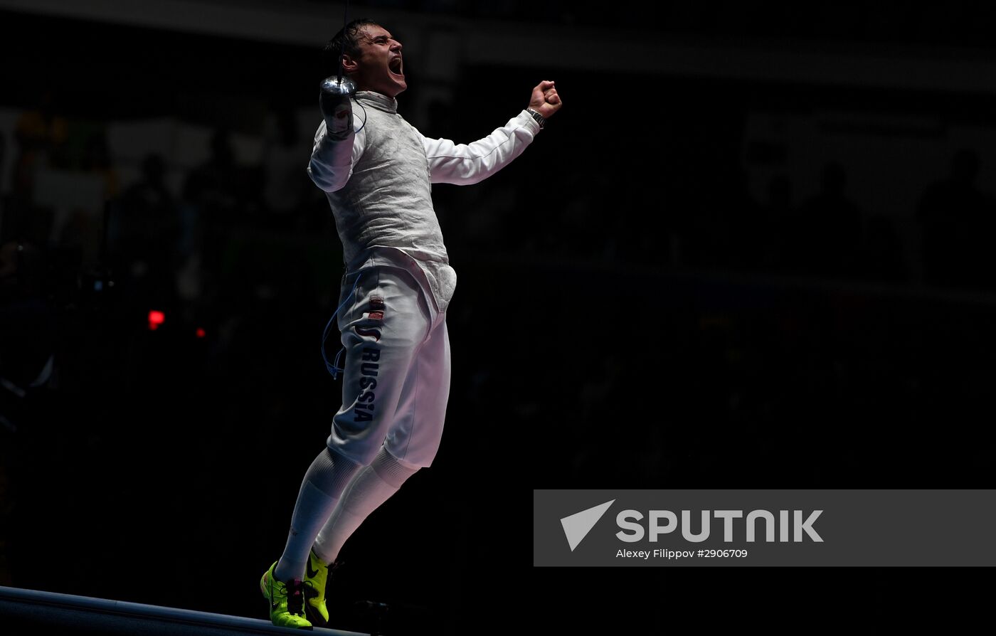 2016 Summer Olympics. Fencing. Men. Foil