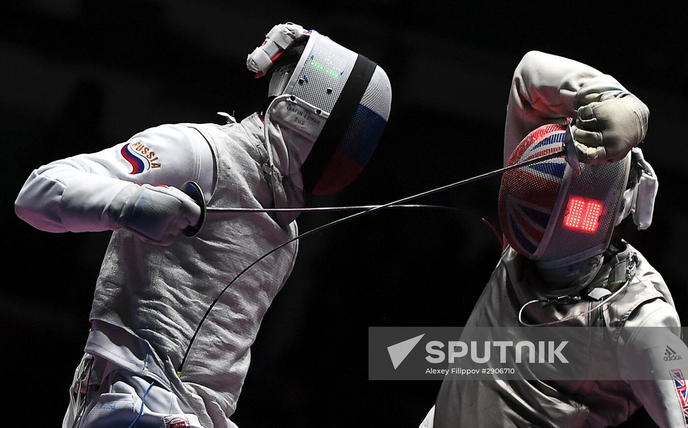 2016 Summer Olympics. Fencing. Men. Foil