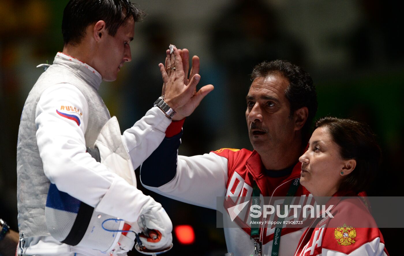 2016 Summer Olympics. Fencing. Men. Foil