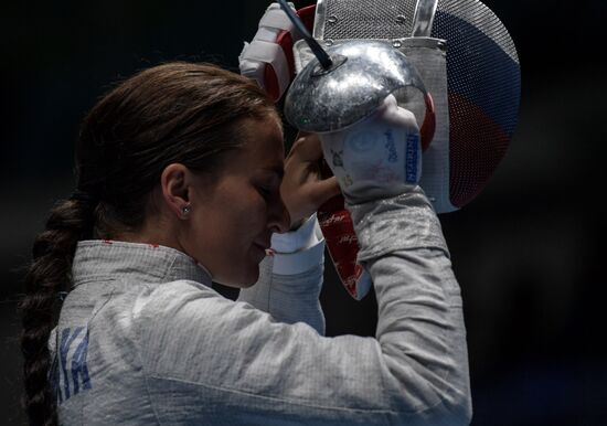 2016 Summer Olympics. Fencing. Women's saber