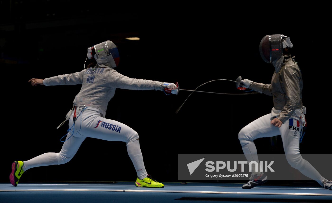 2016 Summer Olympics. Fencing. Women's saber