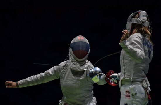 2016 Summer Olympics. Fencing. Women's saber
