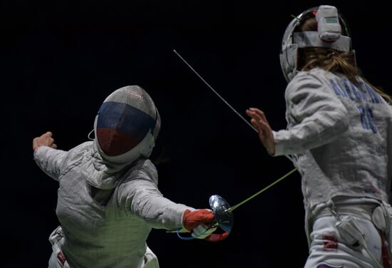 2016 Summer Olympics. Fencing. Women's saber
