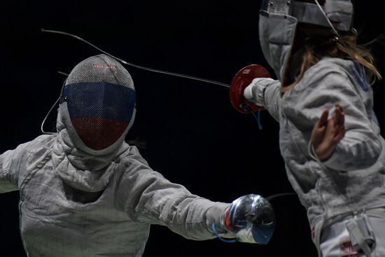 2016 Summer Olympics. Fencing. Women's saber