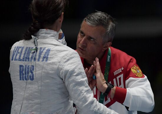 2016 Summer Olympics. Fencing. Women's saber