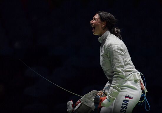 2016 Summer Olympics. Fencing. Women's saber